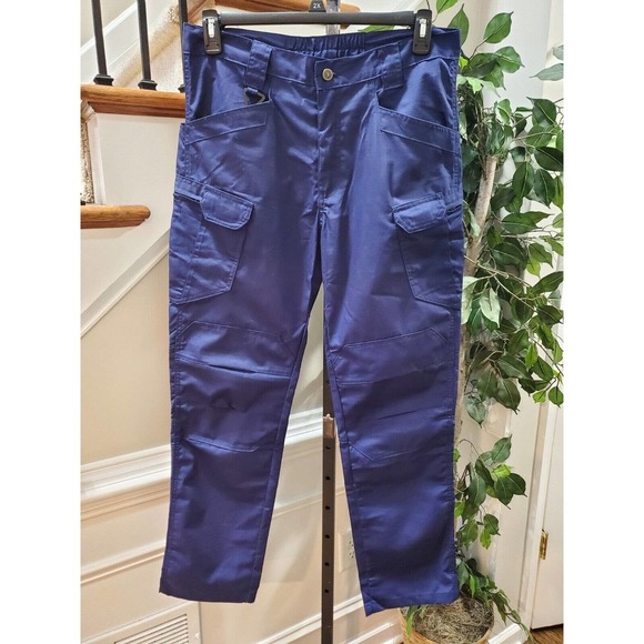 Women's Polyester Zipper Mid Rise Straight Legs Military Cargo Pant L - Picture 1 of 11